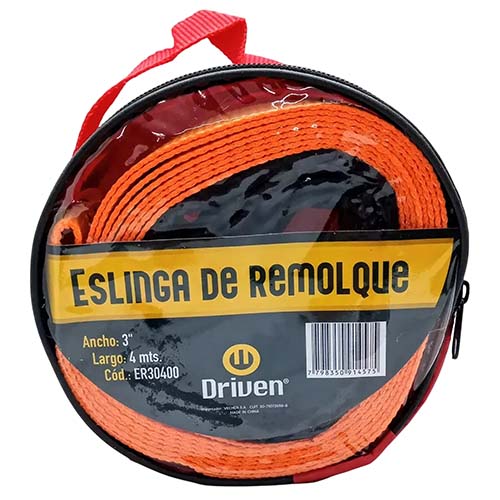 ESLINGA REMOLQUE 3" x 4 METROS NARANJA HEAVY DUTY DRIVEN (ER30400)
