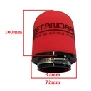 FILTRO DE AIRE COMPETICION CON RESORTE 43X72X100mm STD EXCLU