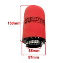 FILTRO DE AIRE COMPETICION CON RESORTE 55X88X150mm -TIPO 2 STD EXCLU