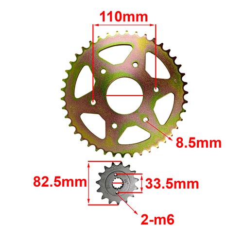 CORONA Y PIÑON BAJAJ DOMINAR 400 / KTM DUKE 390 / 520-42T / 15T STD