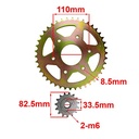 KIT TRANSMISION DOMINAR 400 / KTM DUKE 390 (42T / 15T) 520HO-118L C/CAD DOR. C/ ORING STD