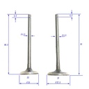 VALVULAS BAJAJ ROUSER BOXER 150 AD/ES (JGO) STD