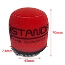 FILTRO DE AIRE COMPETICION CON RESORTE 43X73X70mm STD