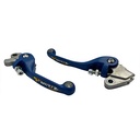 KIT PALANCAS REBATIBLES WIRTZ YAMAHA YZ 125/250, YZF 250, YZF 450, KAWASAKI KX COLOR AZUL (FX205-013)