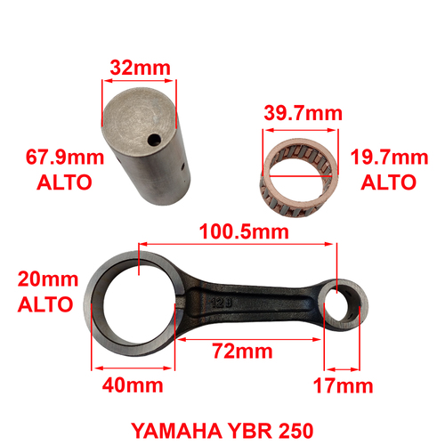 BIELA COMPLETA YAMAHA YBR 250/YS250/XTZ250 (100.5x17x40) STD