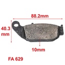 PASTILLAS DE FRENO HONDA CB150 INVICTA / TRASERA ORA (511)