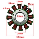 ESTATOR BAJAJ ROUSER NS200 (12 BOBINAS) STD