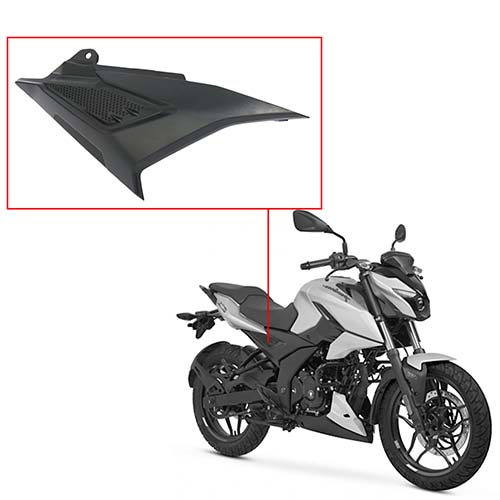 CACHA LATERAL SUPERIOR BAJAJ ROUSER N160/N250 NEGRO LADO DERECHO MTC