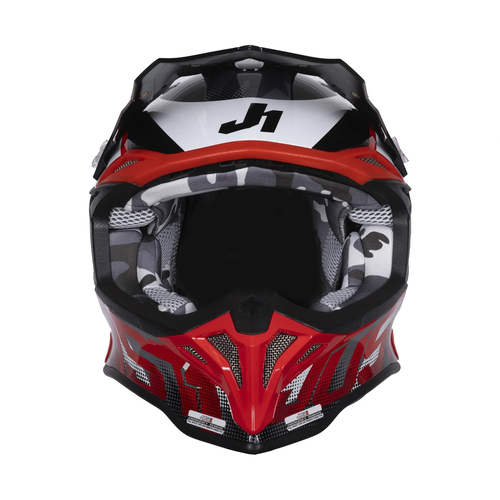 CASCO JUST1 J39 REVO RED WHITE BLACK GLOSS M