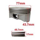 KIT DE PISTON HONDA CB300F / XR300L TORNADO (77MM/STD) STD