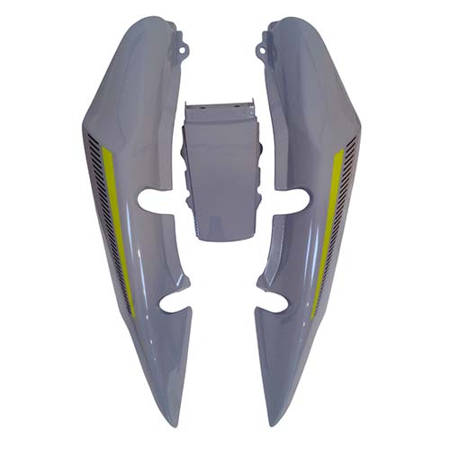 CACHA BAJO ASIENTO + UNION COLIN MOTOMEL NEW S2 150 TUBULAR GRIS (3PCS) OEM