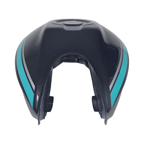 TANQUE DE NAFTA MOTOMEL NEW S2 150 TUBULAR NEGRO / VERDE C/TAPA OEM