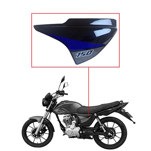 CACHA LATERAL MOTOMEL NEW S2 150 TUBULAR LADO IZQUIERDO NEGRO / AZUL OEM