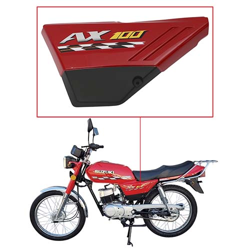 CACHA LATERAL SUZUKI AX100 ROJO LADO IZQUIERDO MTC