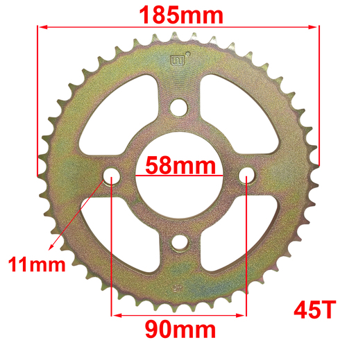 KIT TRANSMISION BAJAJ ROUSER NS160 (45/15) 428H-134L DORADA DOBLE DISCO STD
