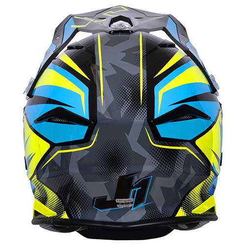 CASCO JUST1 J39 REVO BLUE FLUO YELLOW BLACK GLOSS L