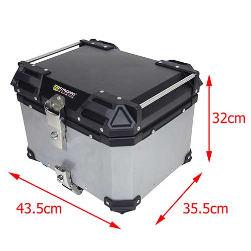 TOP CASE PORTAEQUIPAJE MEDIANO 45L 43,5X35,5X32 ALUMINIO (PLATEADO) STD