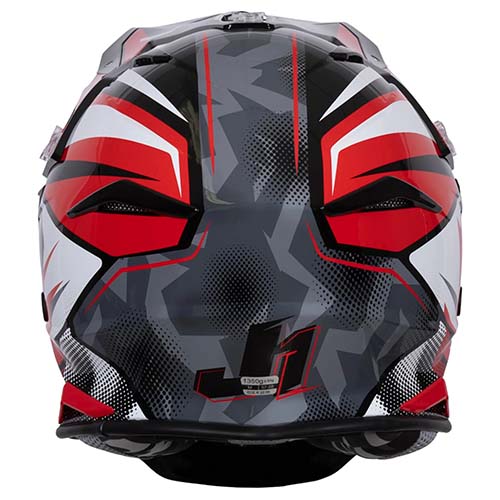 CASCO JUST1 J39 REVO RED WHITE BLACK GLOSS L