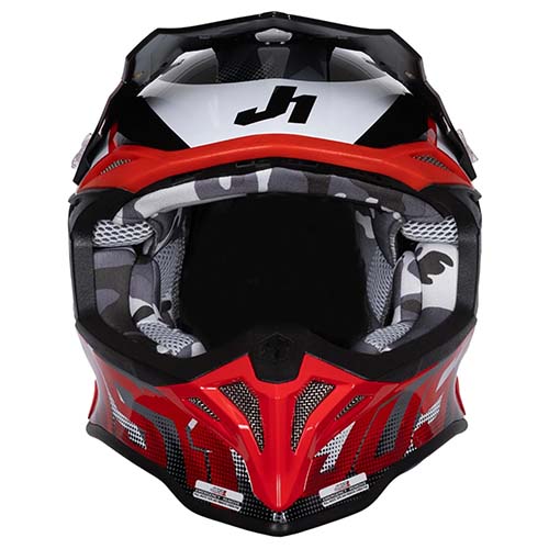CASCO JUST1 J39 REVO RED WHITE BLACK GLOSS XXL