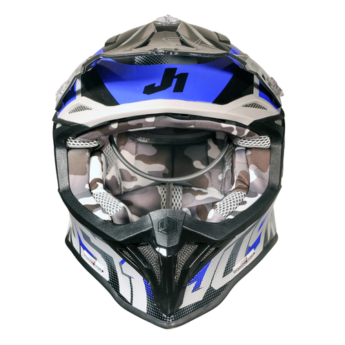 CASCO JUST1 J39 REVO GREY/BLUE/BLACK GLOSS S