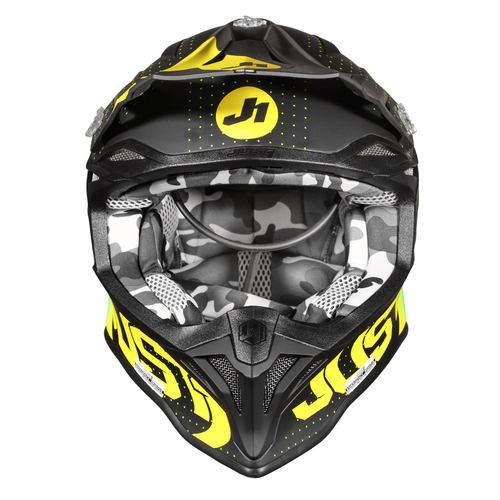 CASCO JUST1 J39 XENO FLUO YELLOW/BLACK MATT M