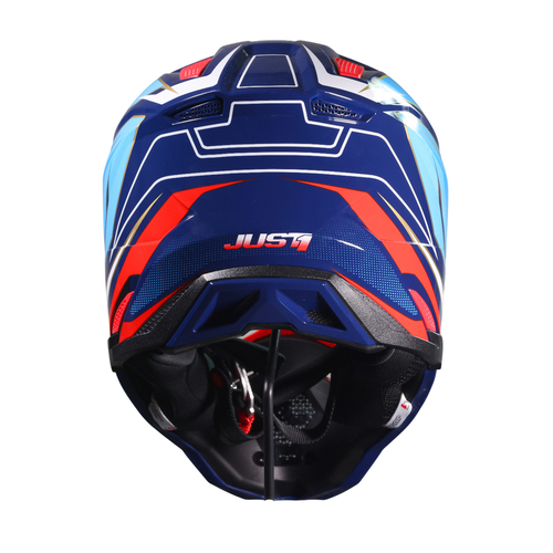 CASCO JUST1 J40 SPEED RED/WHITE/BLUE GLOSS M