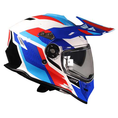CASCO JUST1 J34 PRO GLOBE BLUE/RED/WHITE GLOSS M
