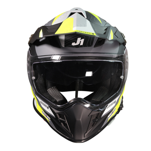 CASCO JUST1 J34 PRO GLOBE FLUO YELLOW/BLACK MATT L