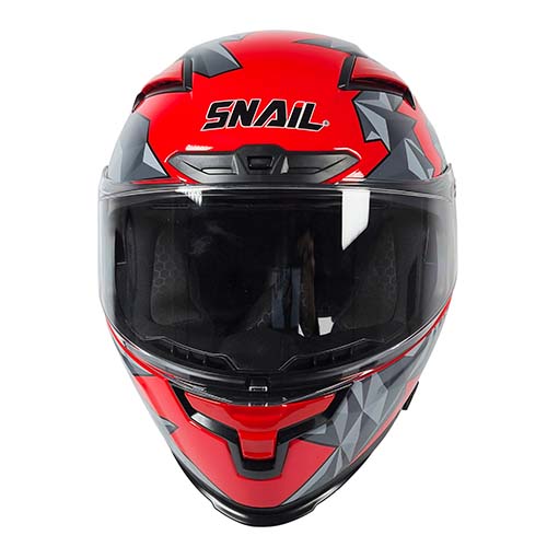 CASCO SNAIL FF871 DOBLE VISOR RED/GREY L