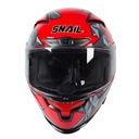 CASCO SNAIL FF871 DOBLE VISOR RED/GREY L
