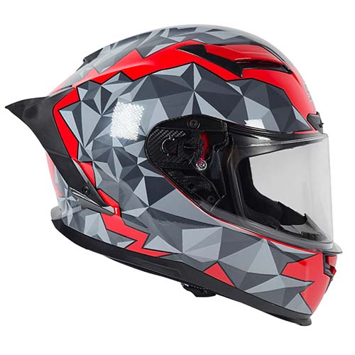 CASCO SNAIL FF871 DOBLE VISOR RED/GREY XXL