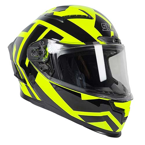 CASCO SNAIL FF871 DOBLE VISOR FLUO YELLOW/BLACK S