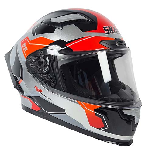 CASCO SNAIL FF871 DOBLE VISOR SILVER/ORANGE M