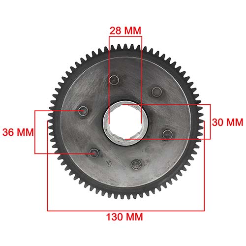 EMBRAGUE COMPLETO HONDA STORM/CG125/TITAN 72T (CANASTA + CAMP.INTERIOR) STD
