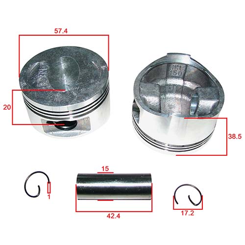 KIT CILINDRO + PISTON MOTOMEL VX150/KELLER150 STD