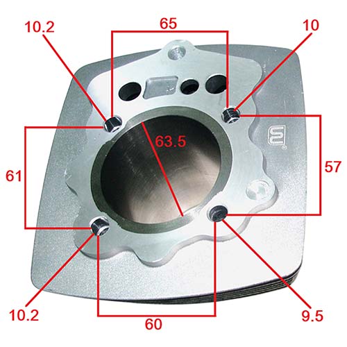 KIT CILINDRO + PISTON MOTOMEL DAKAR 200 MOTOR CHINO 200CC (63.5mm) STD