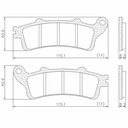 PASTILLA DE FRENO HONDA GOLDWING GL 1800 TRAS FRASLE (FMPD00914)