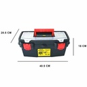 CAJA HERRAMIENTAS MULTIUSO 16" 40,5X20,5X18 COLOR NEGRO C/BANDEJA DIVISORA PLASTICA VC (1041)