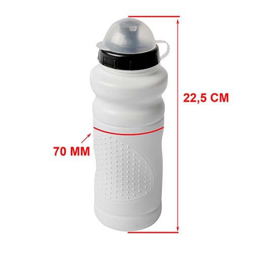 CARAMAÑOLA SPORTS 600cc CON TAPA CUBRE PICO BLANCA PLASTICA VC (1070B)