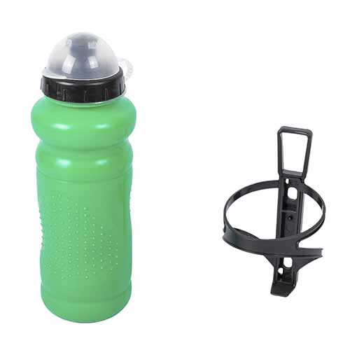 CARAMAÑOLA VERDE SPORTS 600CC CON TAPA CUBRE PICO Y SOPORTE TRANSPARENTE PLASTICA VC (1072V)