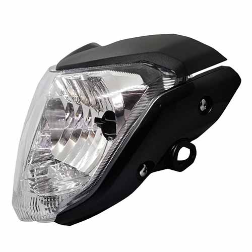 FAROL OPTICA DELANTERO YAMAHA FZ16 COMPLETO C/EMBELLECEDOR Y CACHAS LATERALES PLASTICA VC (1105)