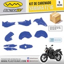 KIT CARENADO FZ 16 AZUL 9 PZAS. PLASTICA VC (1052A)