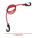 TENSOR ELASTICO /ZUNCHO /LINGA DE 1,50 MTS. ROJO C/GANCHOS PLAST. REG. PLASTICA VC (845)