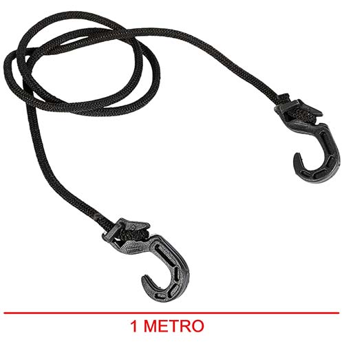 TENSOR ELASTICO DE 1M C/ GANCHOS PLASTICOS REGULABLES PLASTICA VC (563)