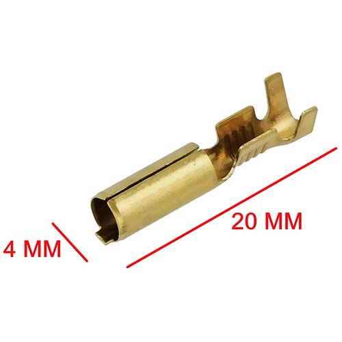 TERMINAL TUBO HEMBRA Ø 4mmm BRONCE X 100 U. PLASTICA VC (703)