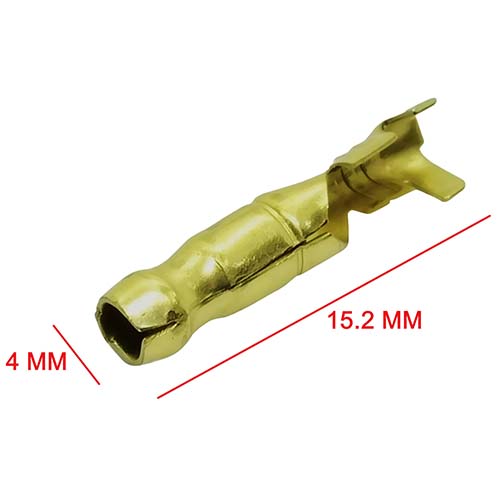 TERMINAL TUBO MACHO Ø 4mmm BRONCE X 100 U. PLASTICA VC (704)