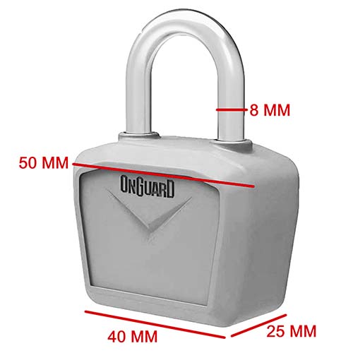 CANDADO ONGUARD 8240 NEON NARANJA 40mm