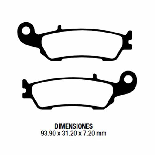 PASTILLA DE FRENO YAMAHA YZ 125 CE16C 2008-YZ 250 2T CG23C 08-1 DEL. FRIMA (141)