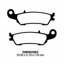 PASTILLA DE FRENO YAMAHA YZ 125 CE16C 2008-YZ 250 2T CG23C 08-1 DEL. FRIMA (141)