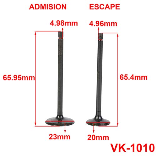 VALVULAS GILERA SMASH /H. WAVE /BIZ /CD 100 /C90 R A/E (JGO) 3B (VK-1010)